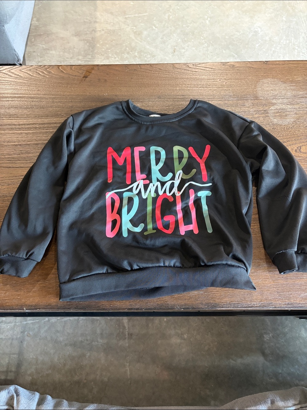 Merry and Bright Black Sweatshirt
